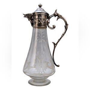 Gallia Collection 1900 WMF Art Nouveau Claret Silver Plated Carafe Christofle